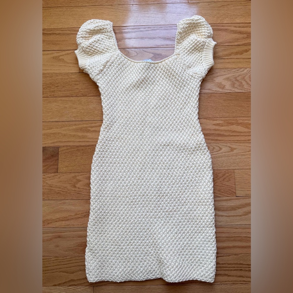 ZARA MINI CROCHET DRESS MELLOW YELLOW